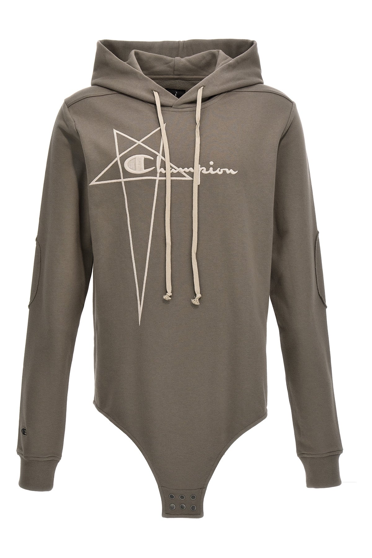 champion x rick owens hooded bodysuit in cotton