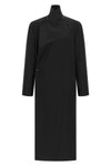 long coat in wool crêpe