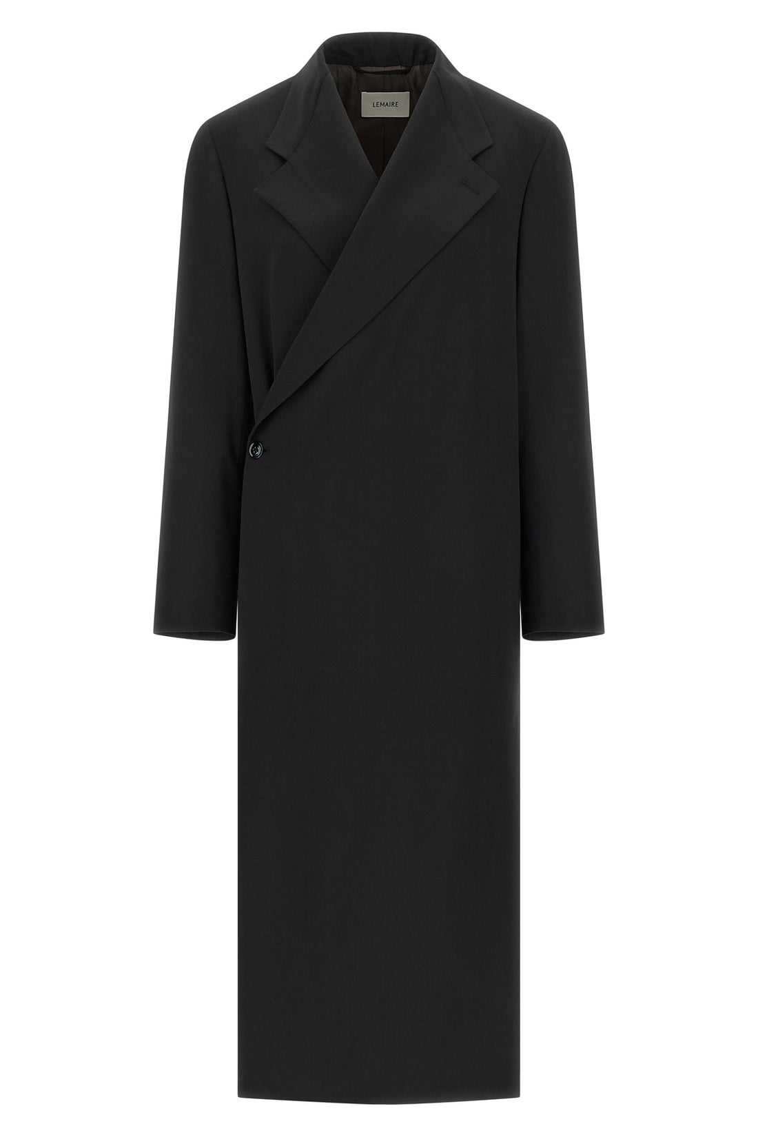 LEMAIRE 34 long coat in wool crêpe