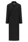 long coat in wool crêpe