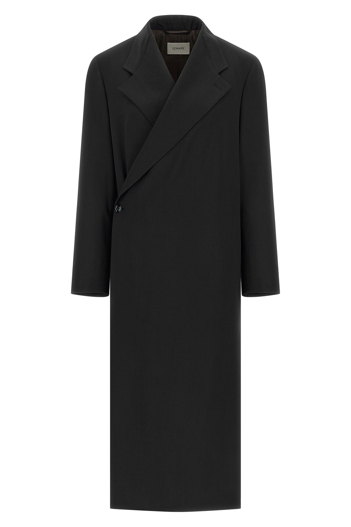 long coat in wool crêpe