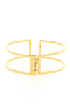 cut-out metal rigid necklace