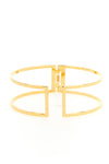cut-out metal rigid necklace