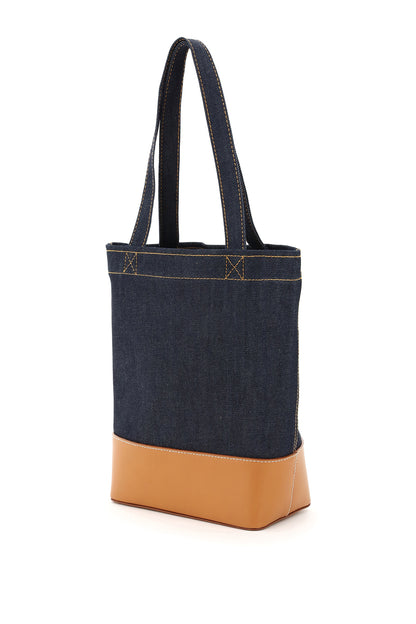 axel small denim tote bag