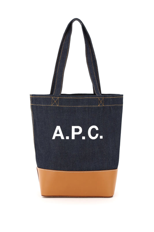 axel small denim tote bag