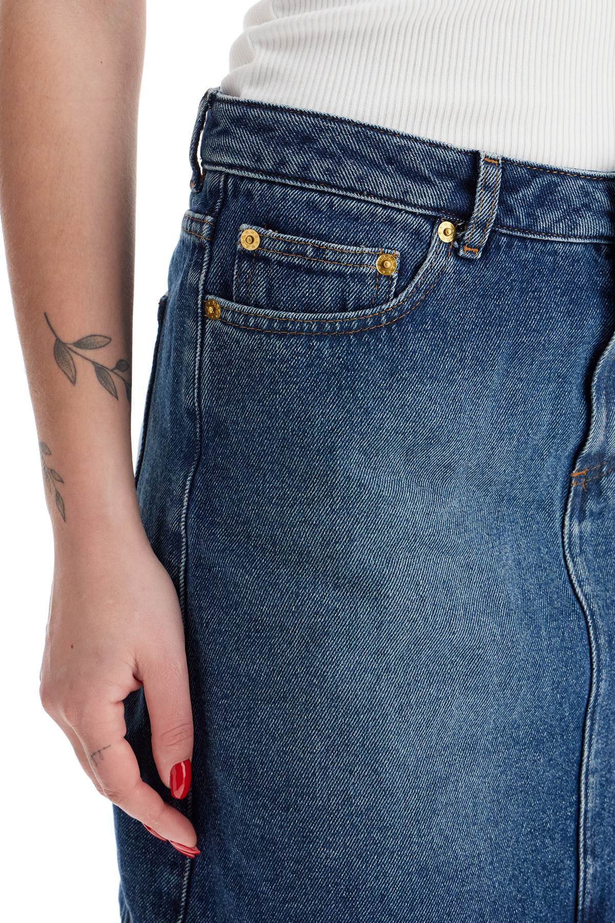 denim mini skirt