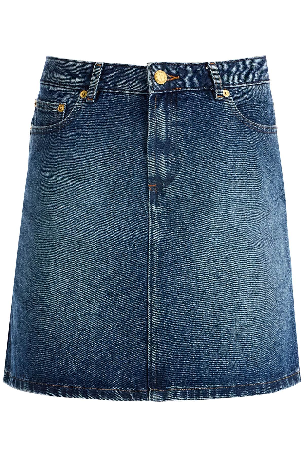 denim mini skirt