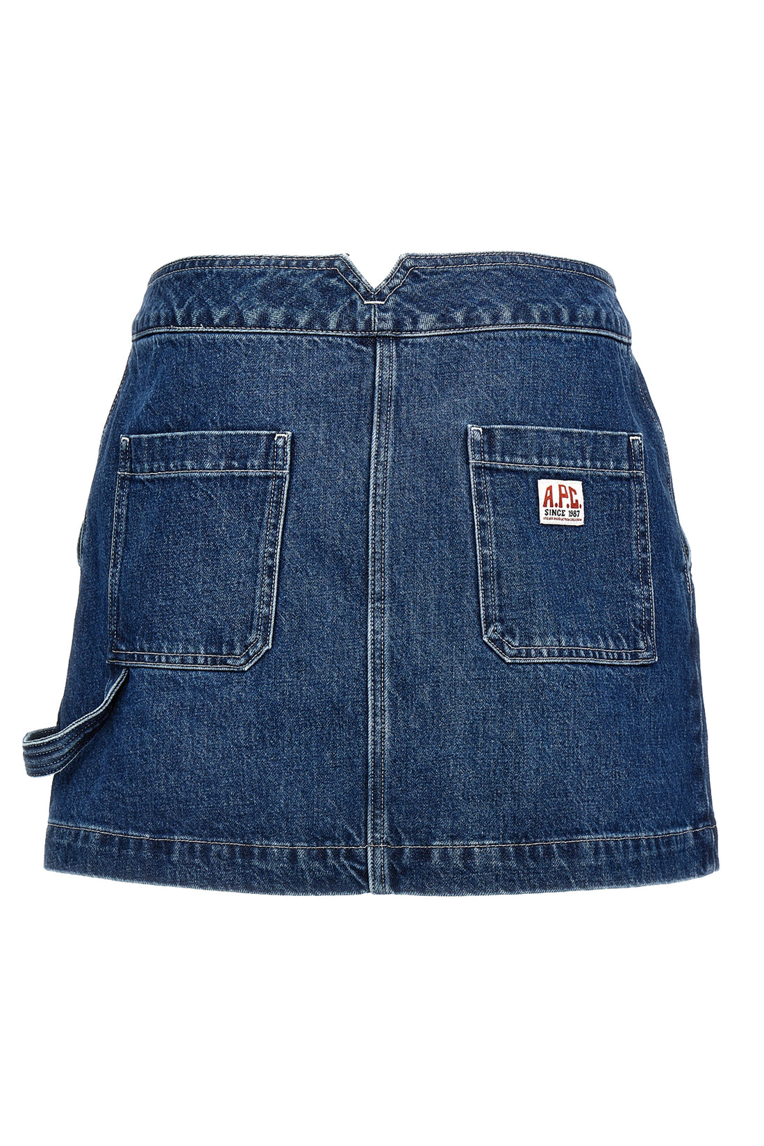 A.P.C. 40 christie mini skirt in japanese cotton denim