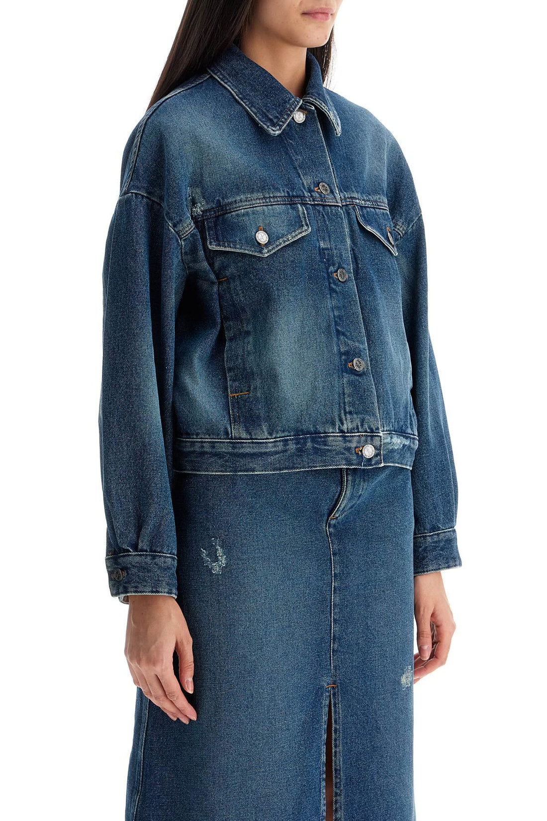 &quot;boxy denim jacket in c