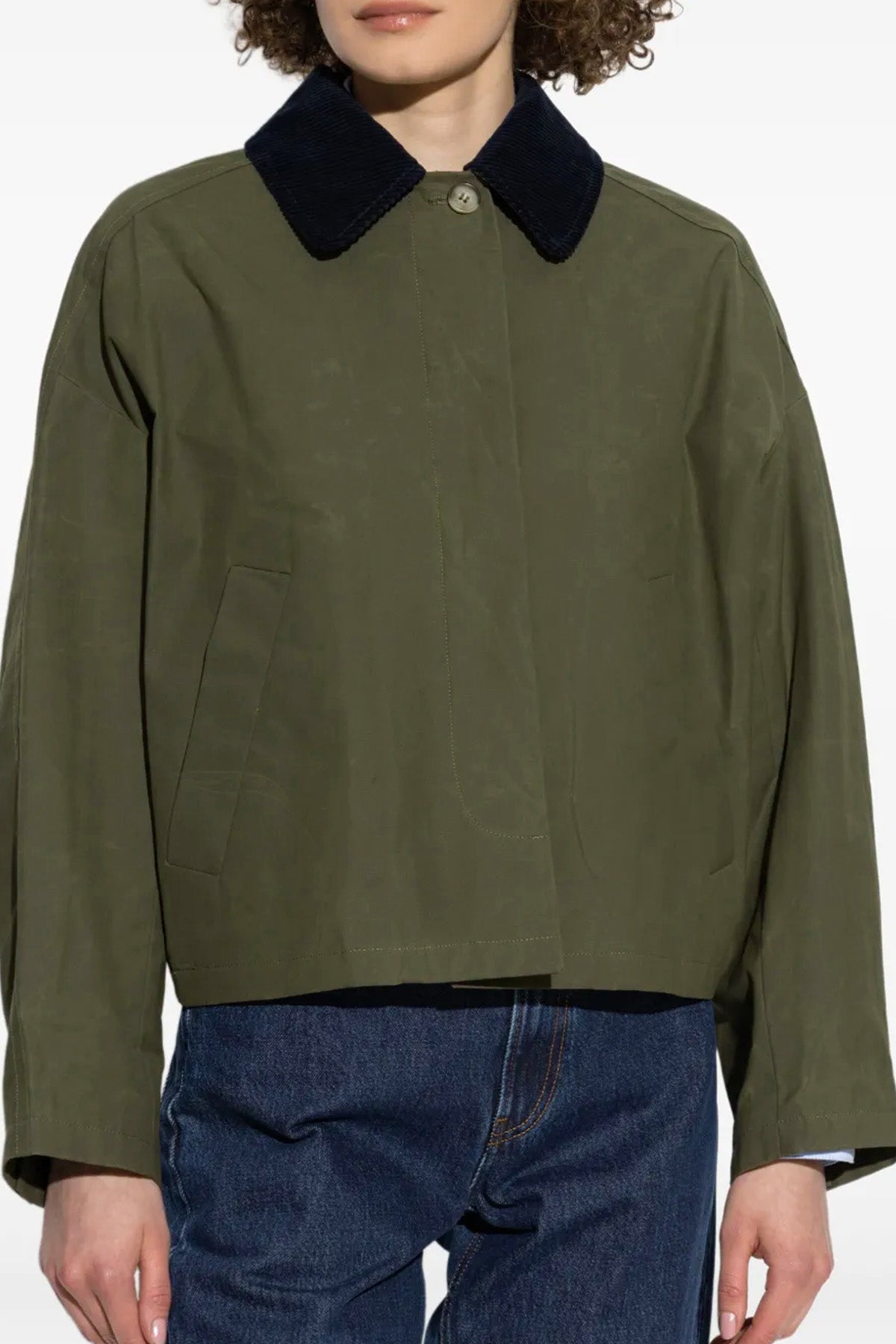 short becca jacket in waterproof cotton canvas