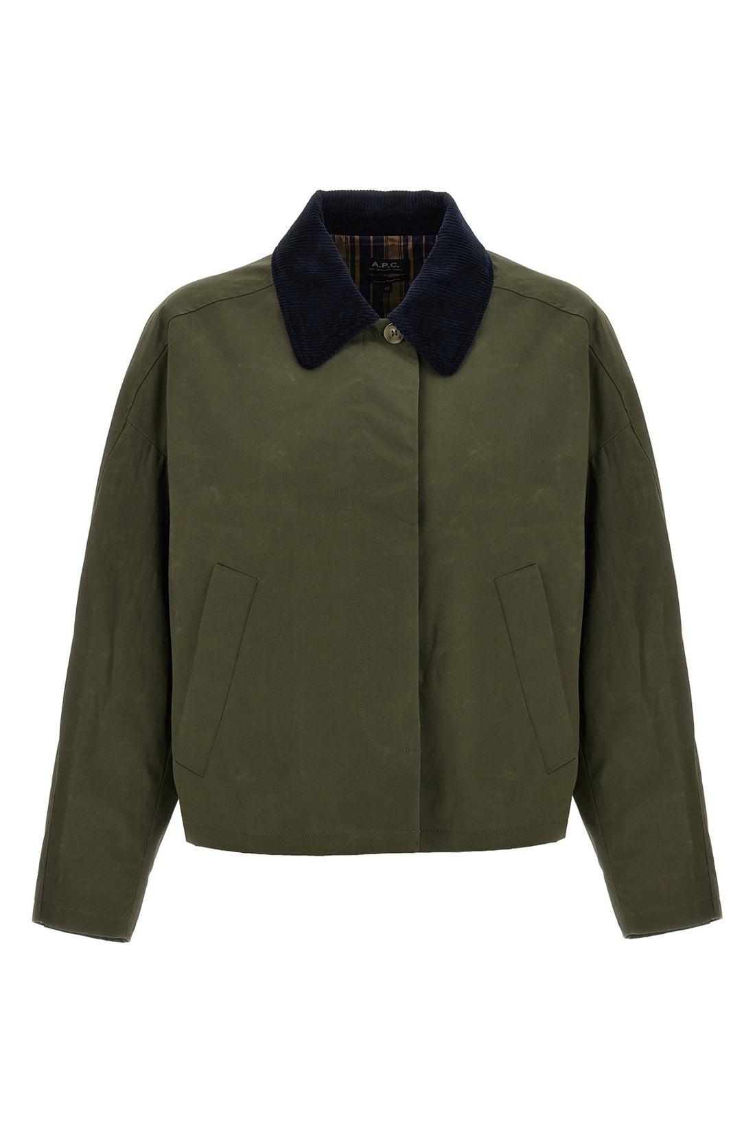 A.P.C. 40 short becca jacket in waterproof cotton canvas