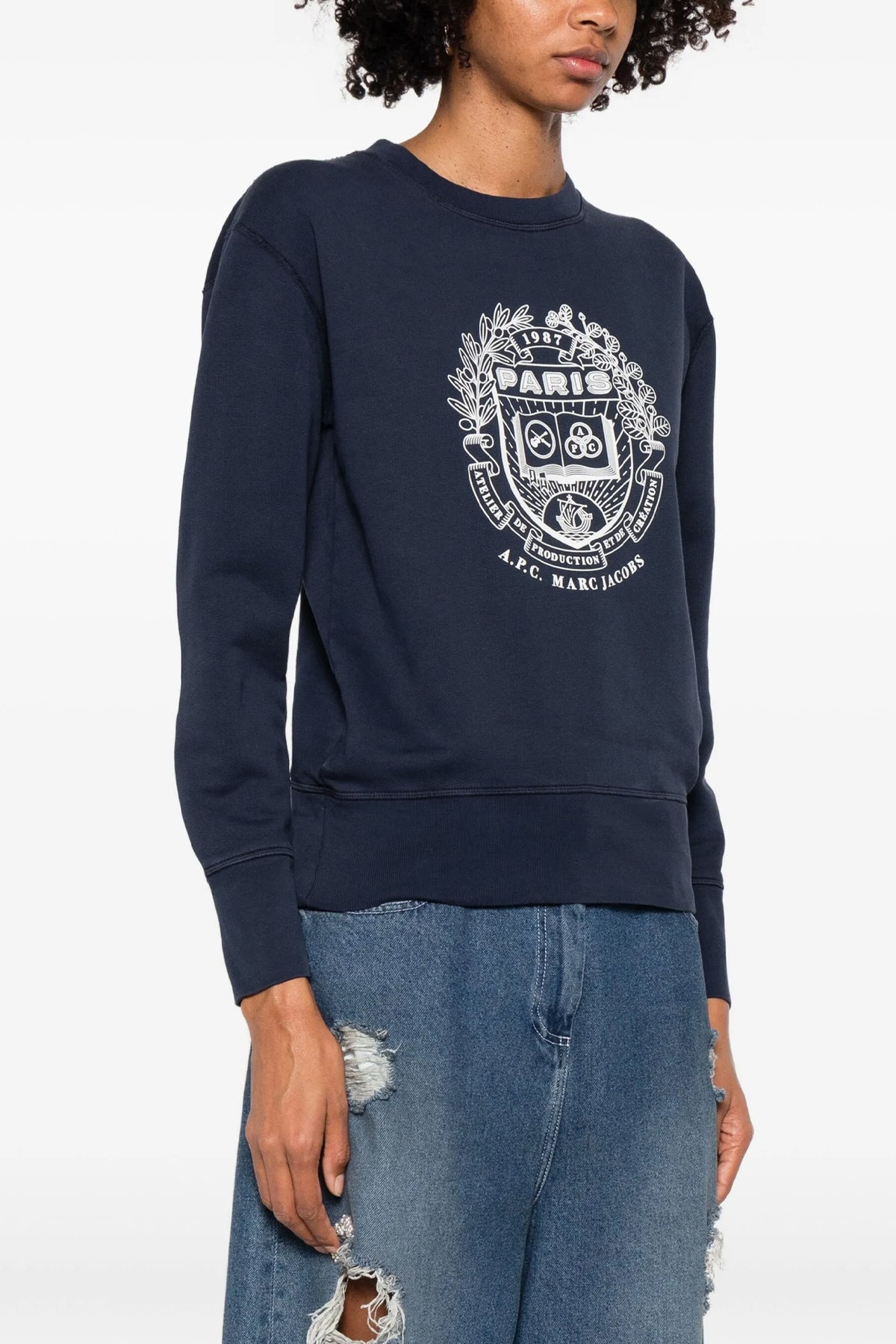 paris apc capsule sweatshirt for marc jacobs in lightly fleece cotton