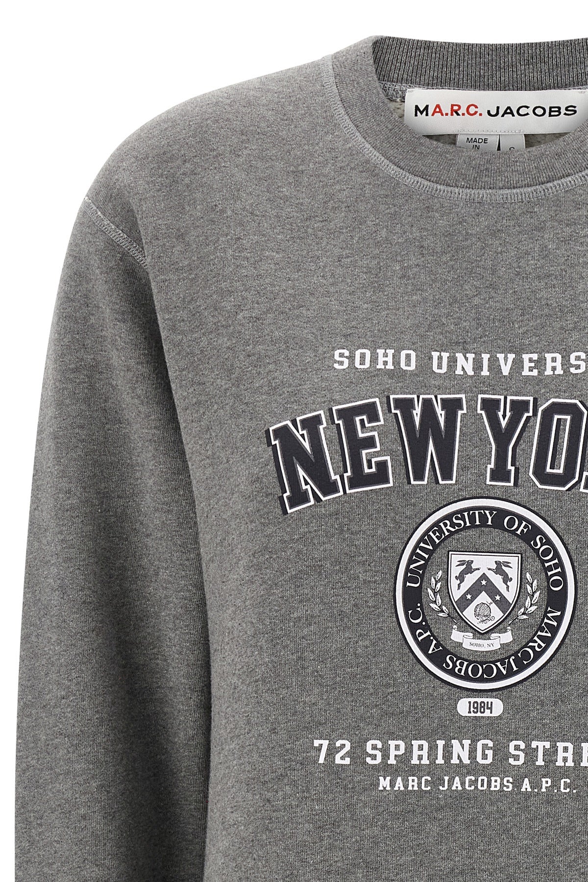 ny apc capsule sweatshirt for marc jacobs in mélange cotton
