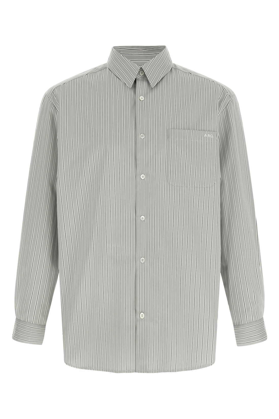 A.P.C. M malo shirt in striped cotton poplin