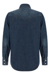 western shirt in delavé cotton denim