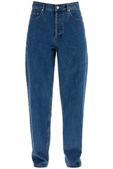 organic cotton indigo blue wide leg jeans