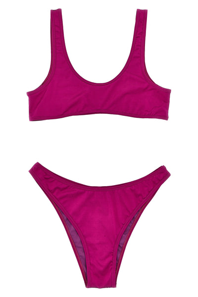 coolio shiny fabric bikini