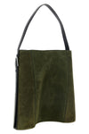 the ergonomic tote bag by coperni is distinguished by an asymmetrical silhouet