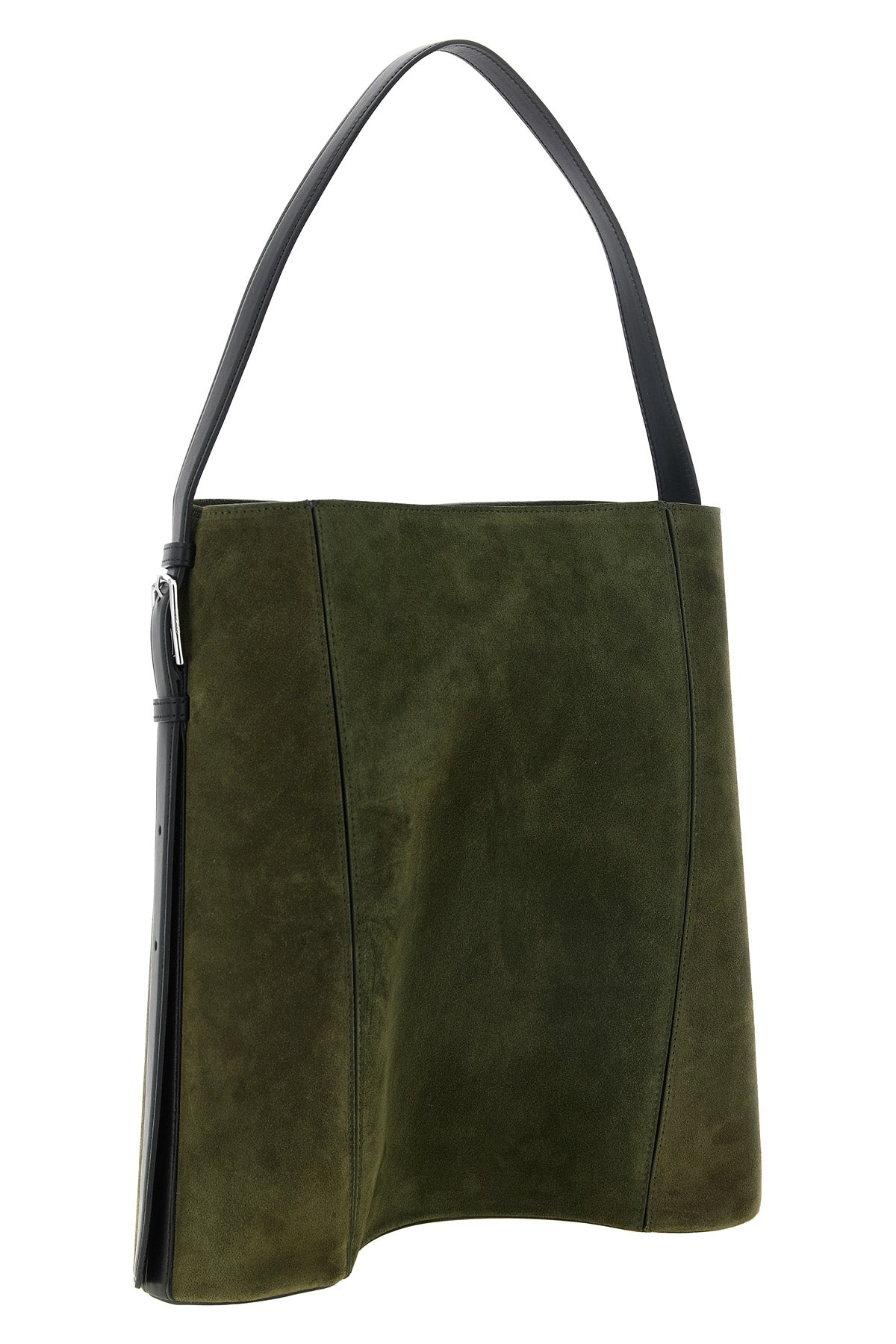 the ergonomic tote bag by coperni is distinguished by an asymmetrical silhouet