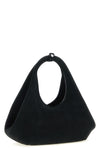 folded mini suede handbag