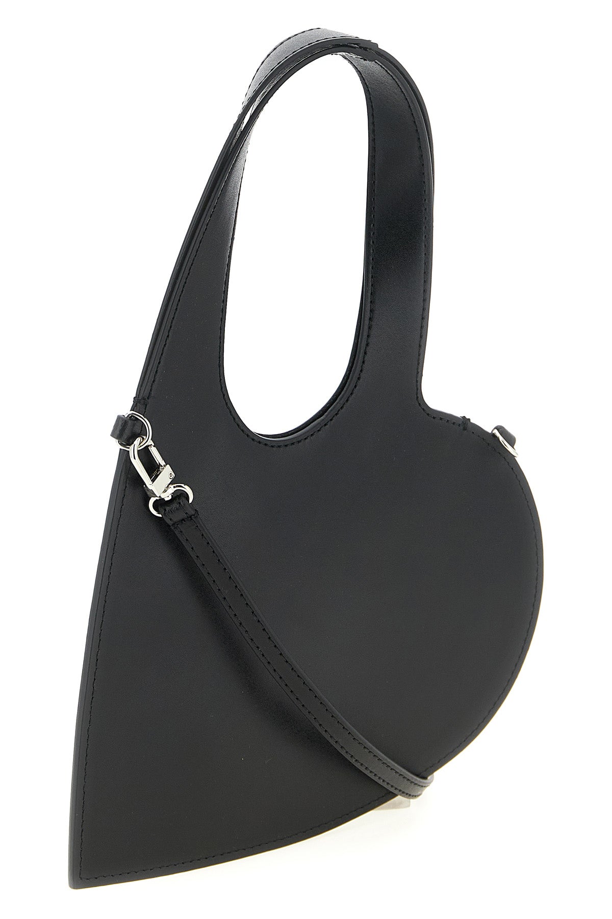 mini heart smooth leather