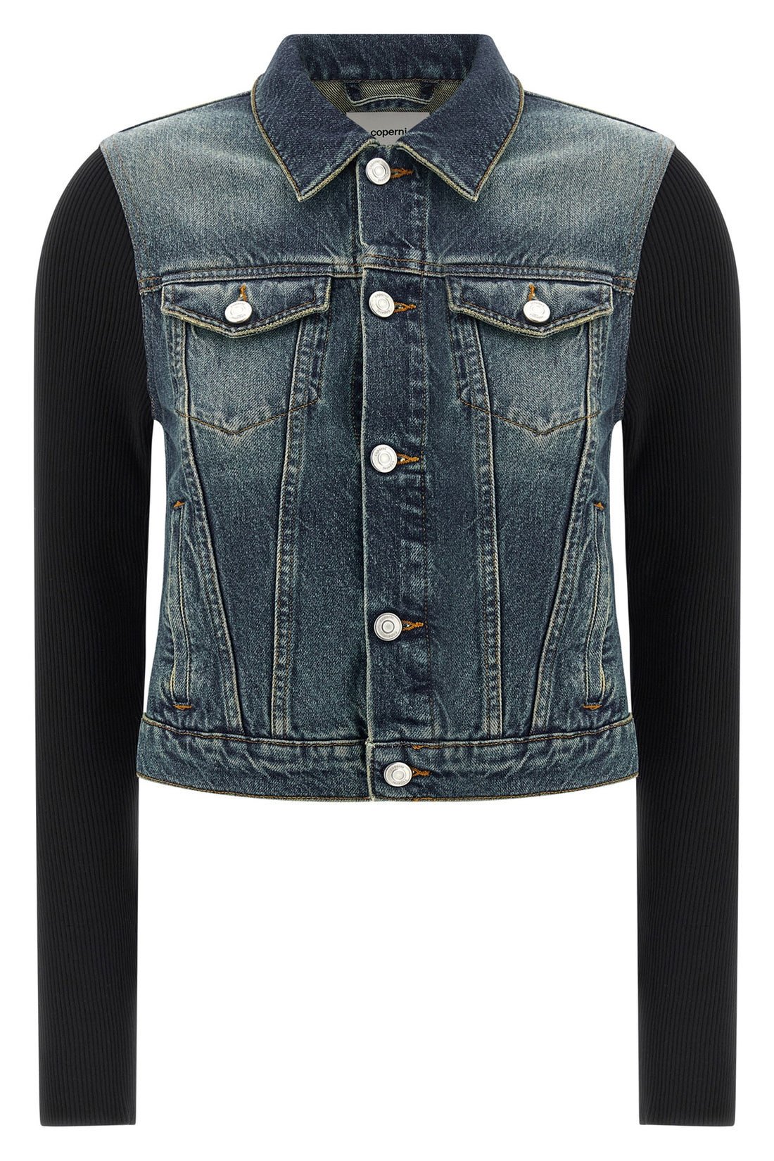 COPERNI 38 hybrid rib denim stonewashed cotton denim jacket