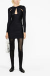 twisted cut-out stretch fabric dress