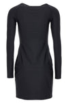twisted cut-out stretch fabric dress