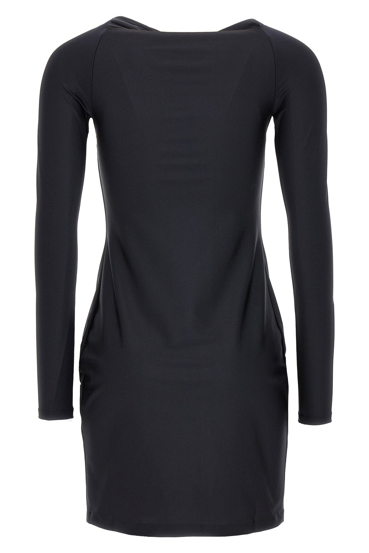 twisted cut-out stretch fabric dress