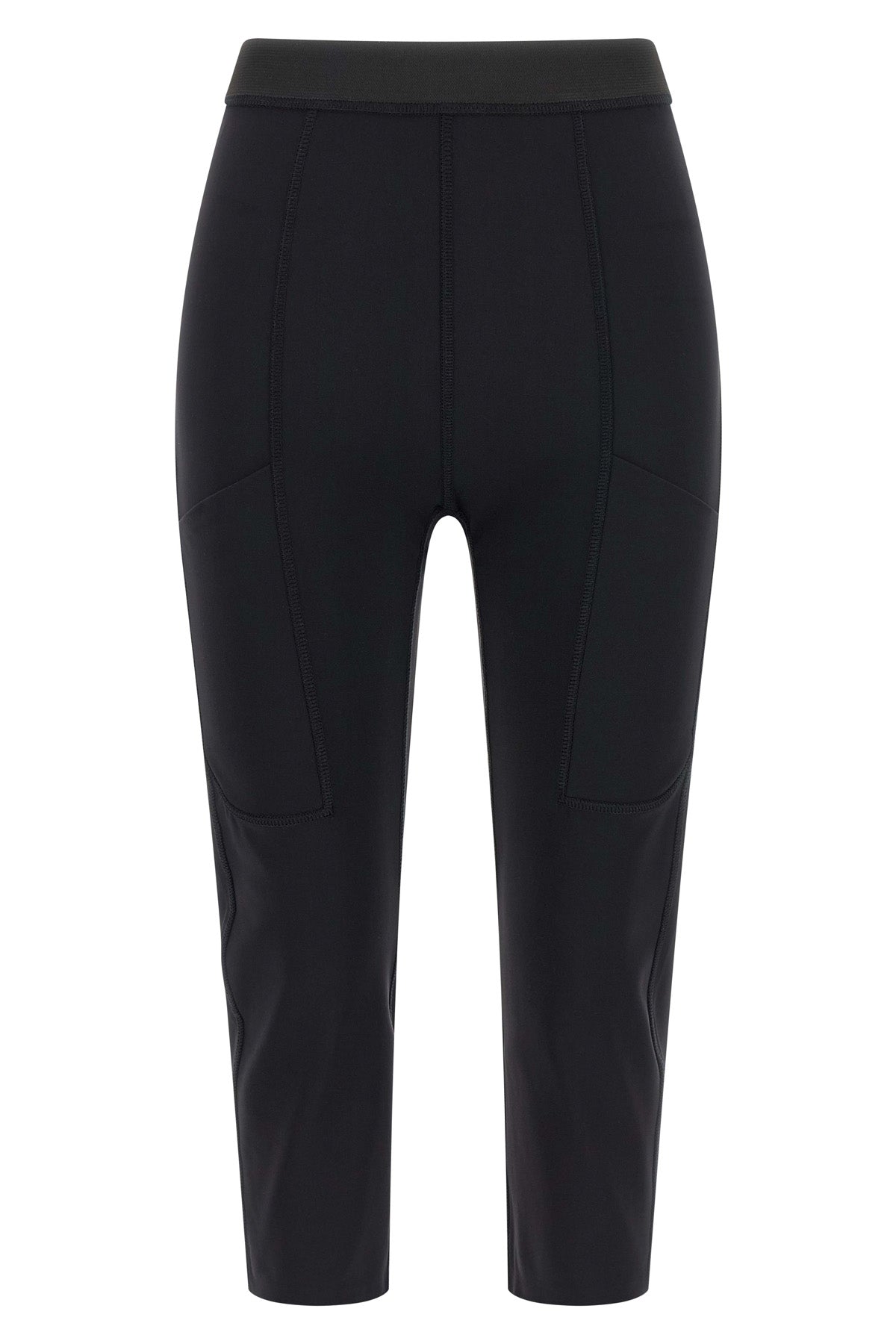 cycling capri leggings in elastic and compact fabric