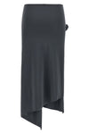 flower midi skirt in stretch technical fabric