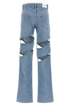 spiral stonewashed cotton denim jeans