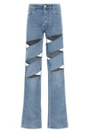 spiral stonewashed cotton denim jeans
