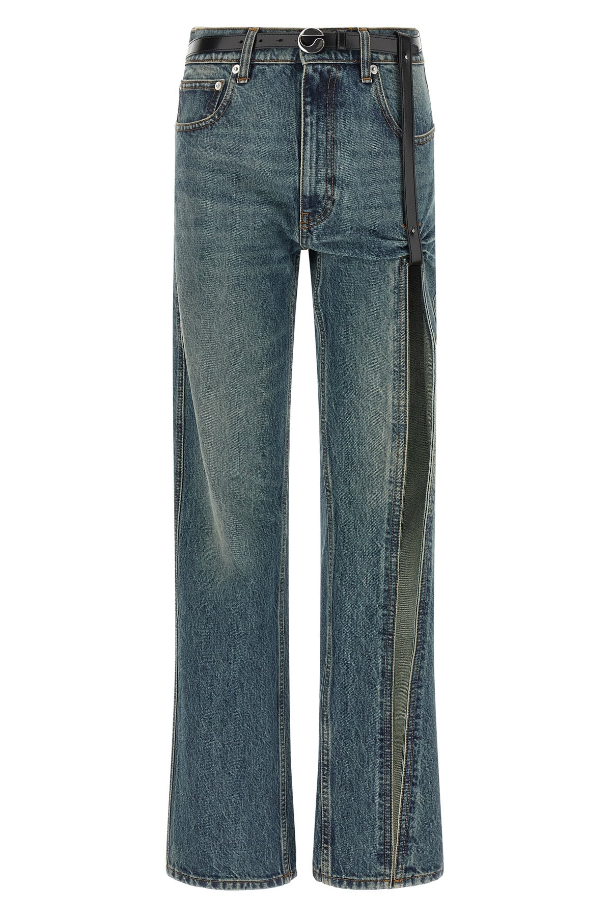 coperni suspended jeans in pure cotton redefine the classic silhouette through
