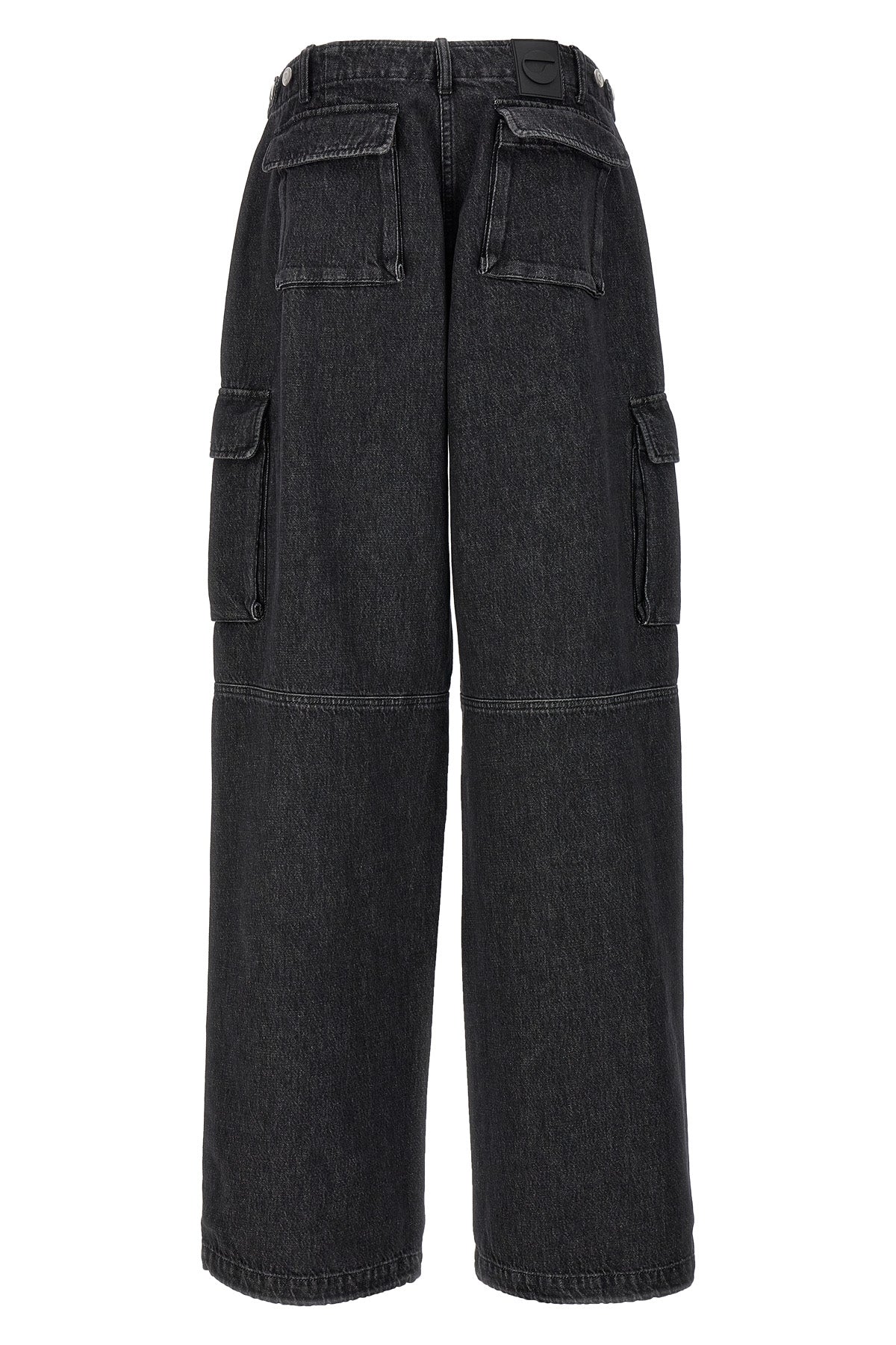 denim wide leg cargo cotton denim jeans