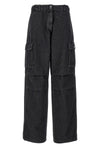 denim wide leg cargo cotton denim jeans