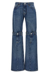 open knee cotton denim jeans
