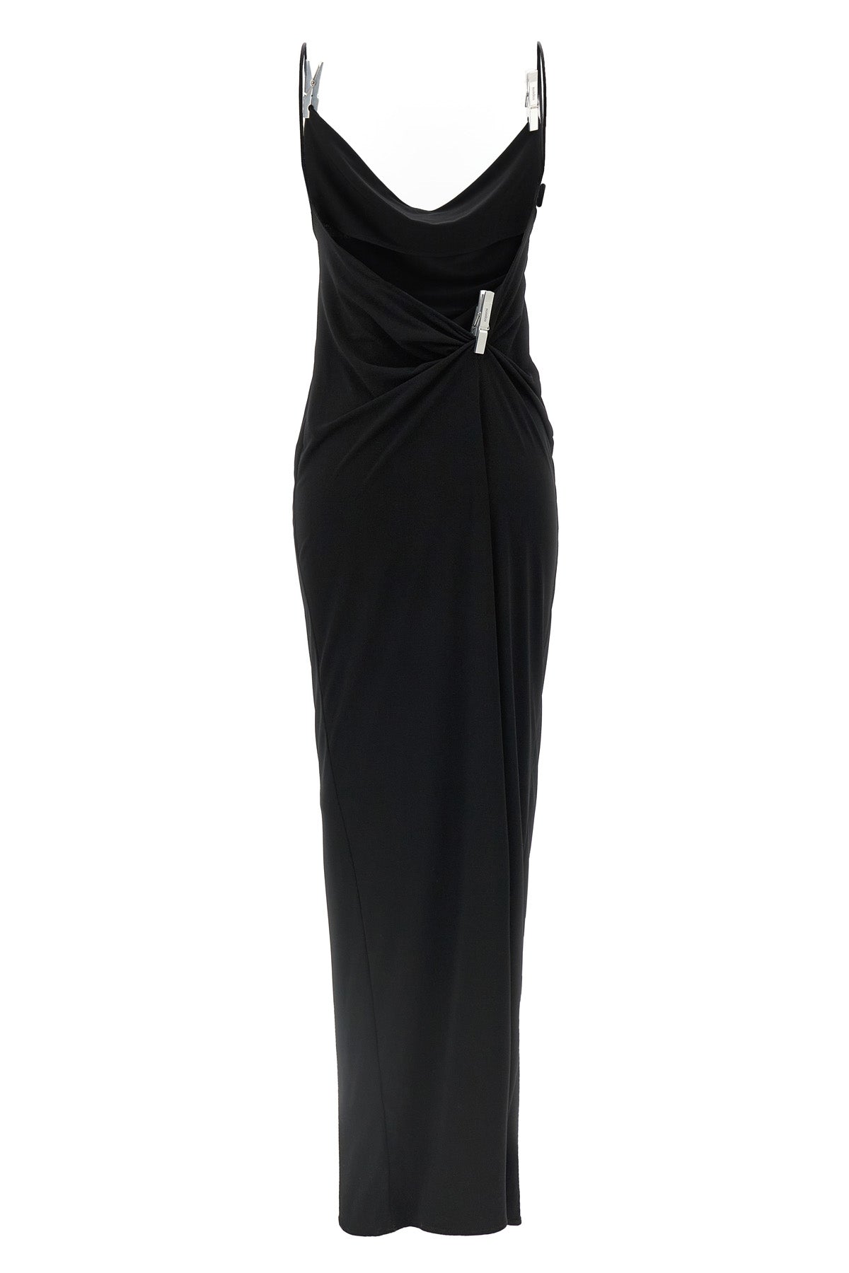 washing clip gala long dress in light jersey
