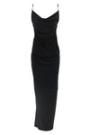 washing clip gala long dress in light jersey