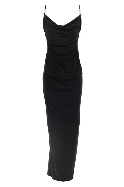 washing clip gala long dress in light jersey