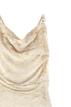 copernis sleeveless long dress defines a fluid column silhouette through impecc