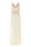copernis sleeveless long dress defines a fluid column silhouette through impecc