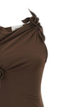 the coperni dress defines an asymmetrical silhouette through an innovative sarto
