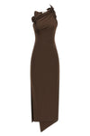 the coperni dress defines an asymmetrical silhouette through an innovative sarto