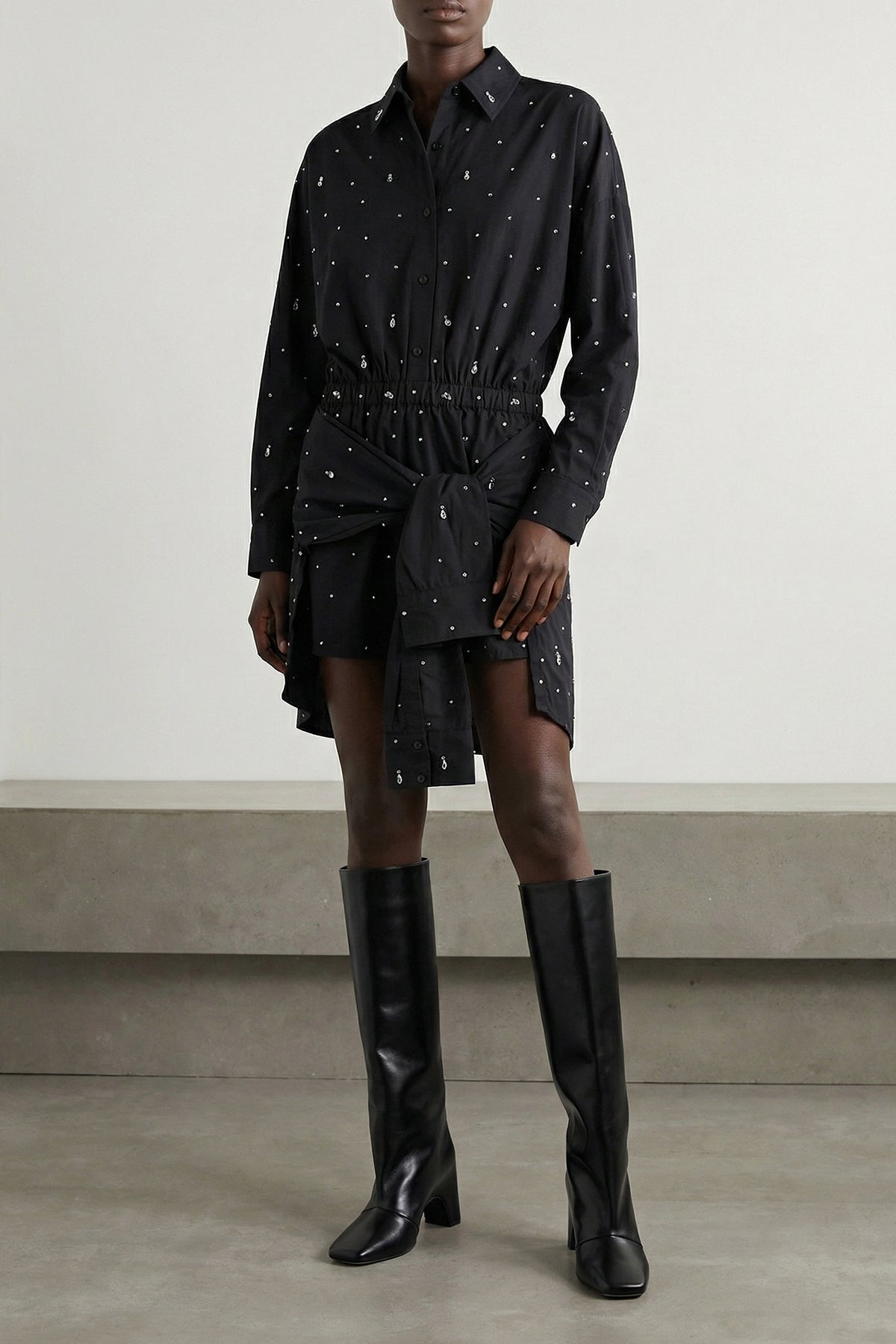 bridge squared toe boots in leather