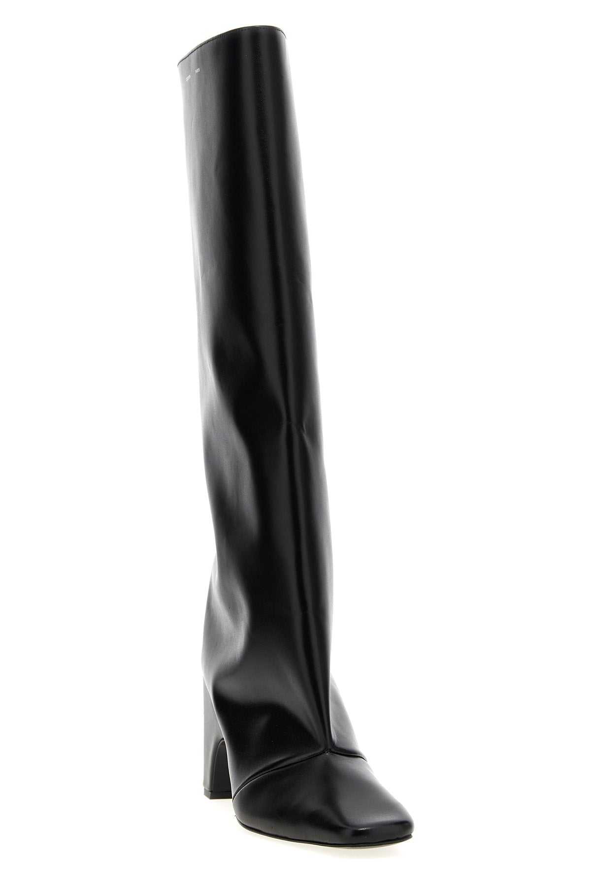 bridge squared toe boots in leather