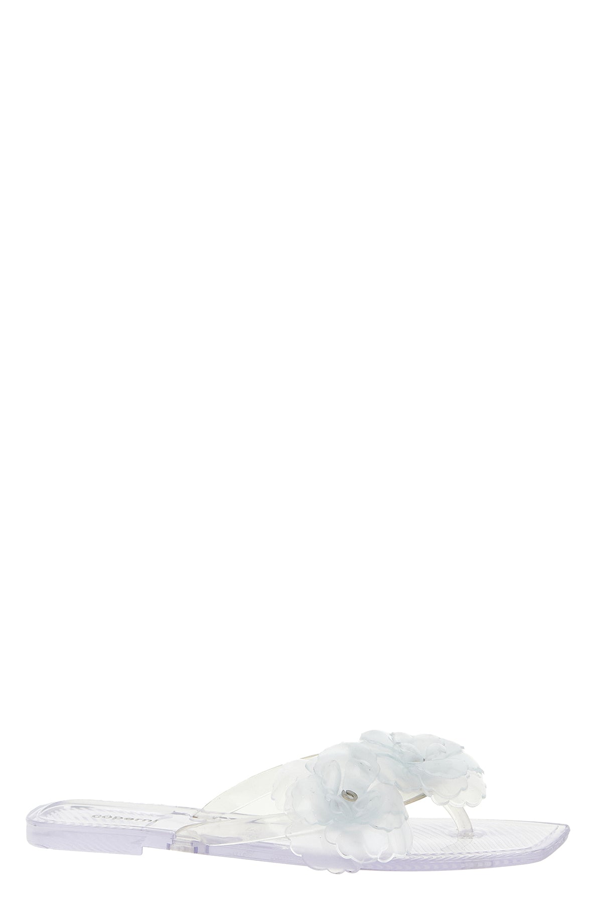 silicone flower flat silicone sandals