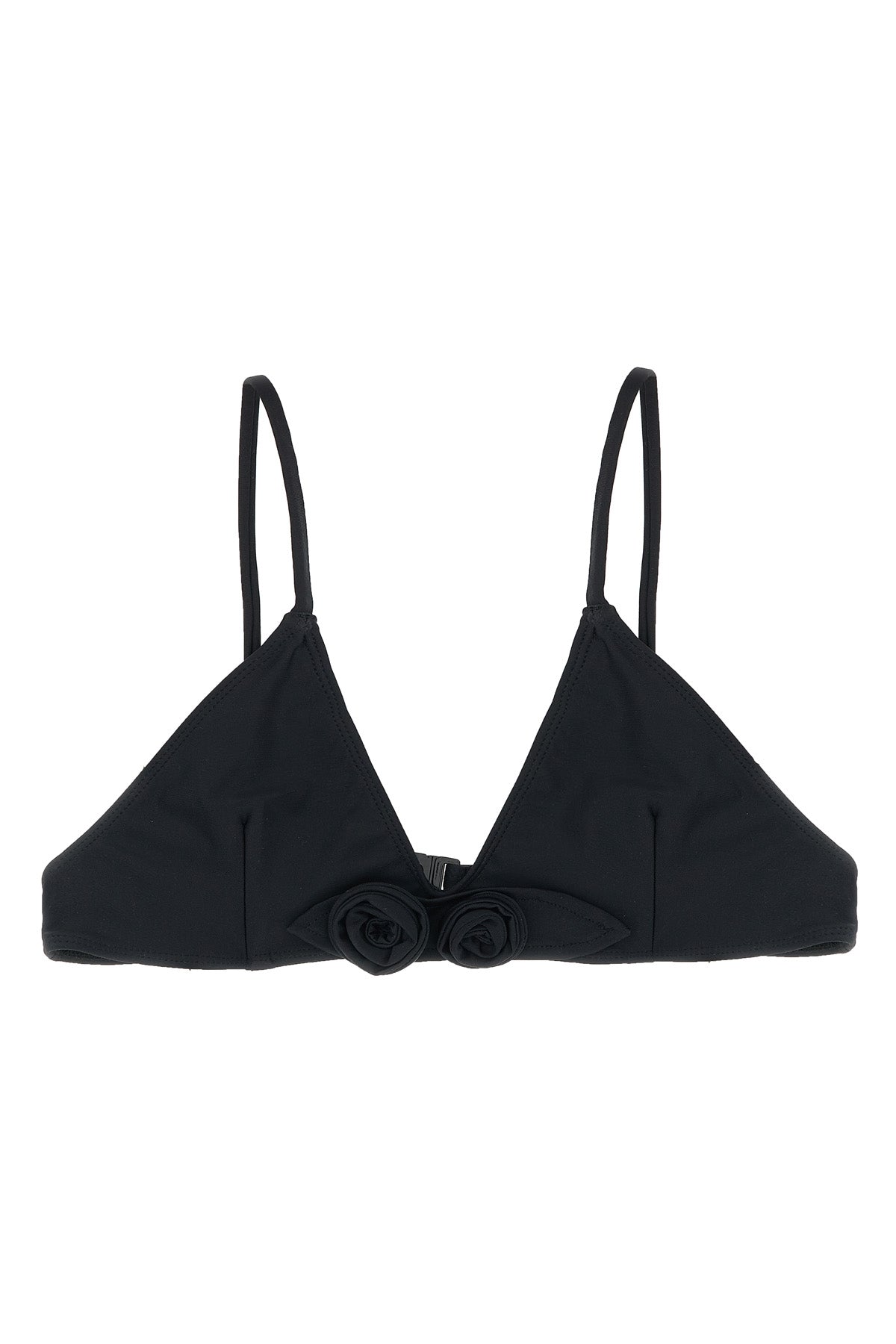 flower triangle bikini top in technical fabric