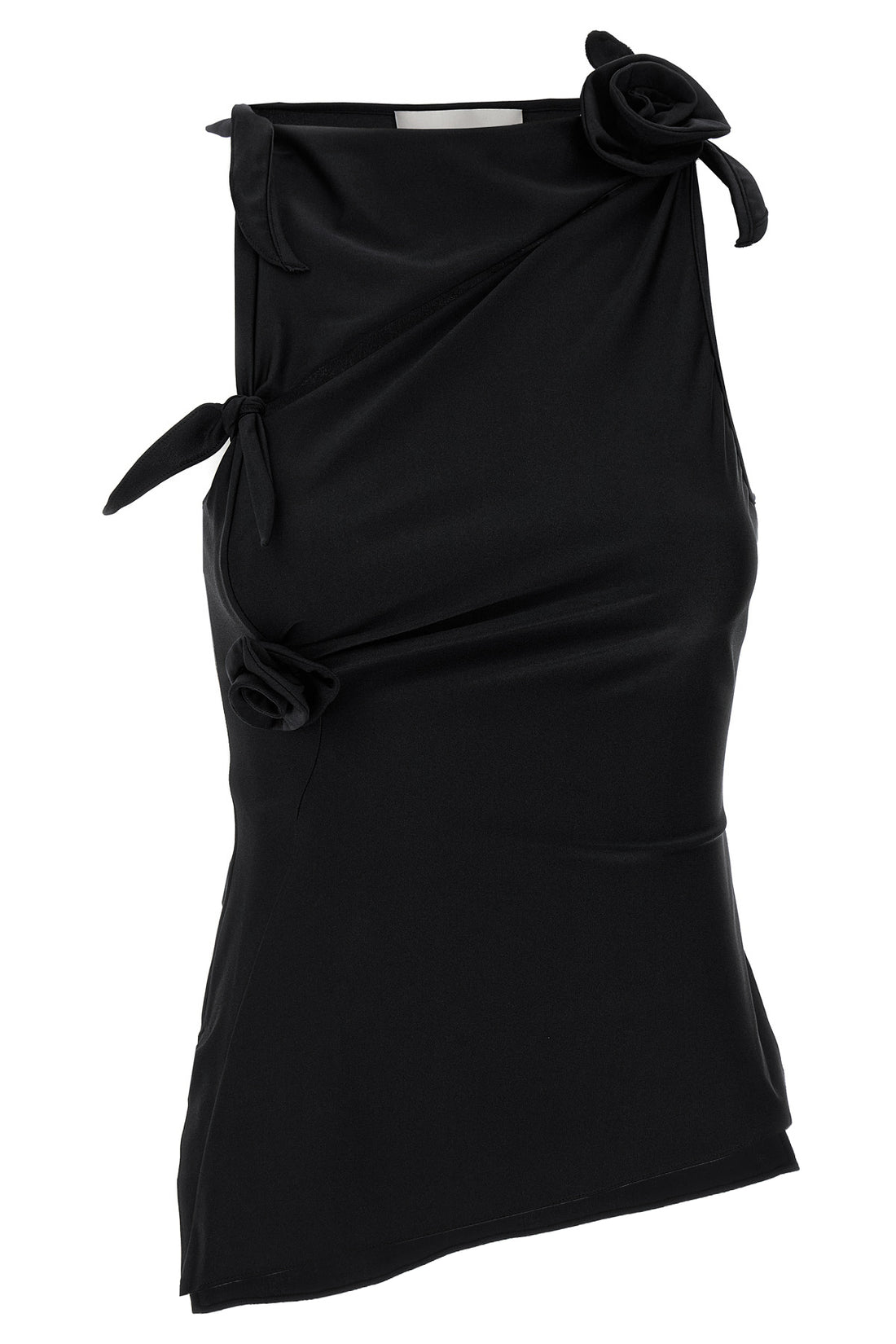 COPERNI M asymmetric flower sleeveless top in stretch fabric