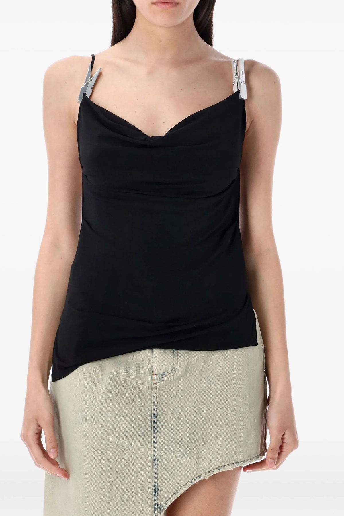 draped washing clip gala lightweight jersey top